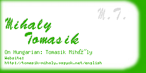 mihaly tomasik business card